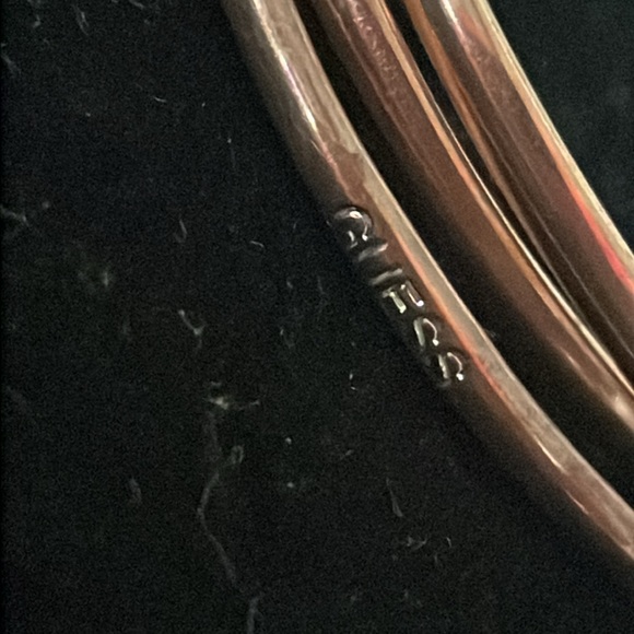 Vintage 1980s 8” Guess triple mixed metal copper bangle bracelets - Picture 2 of 11